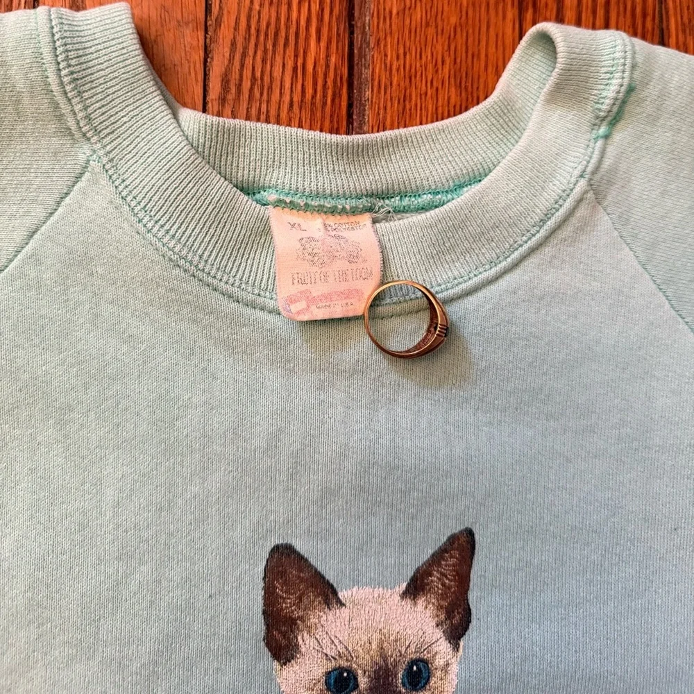1989 Kitten Basket Vintage Crewneck Sweater - Picture 3 of 13